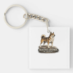 Norwegian Lundehund-Shirt – Selektiver Zuhörer Schlüsselanhänger