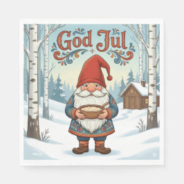 Norwegian Nisse God Jul Christmas Napkins Serviette