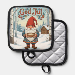 Norwegian Nisse God Jul Christmas Pot Holder Topflappen