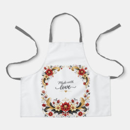 Norwegian Rosemaling Apron for Women Schürze