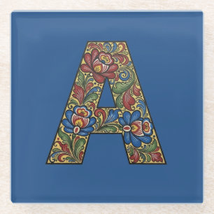 Norwegian Rosemaling Norwegen Anfangsuntersetzer Glasuntersetzer