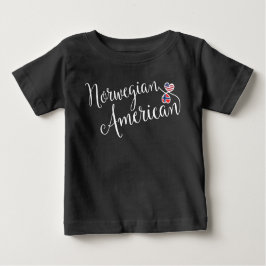 Norwegisch American Entwinted Hearts Baby T-shirt