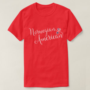Norwegisch American Entwinted Hearts T-Shirt