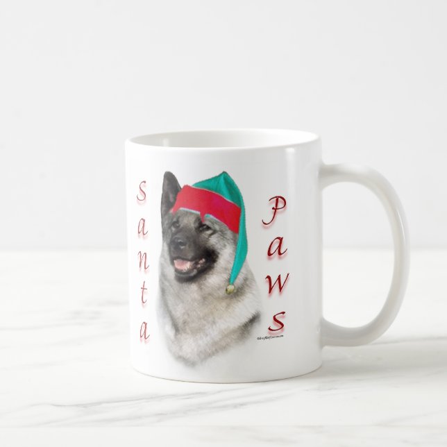 Norwegisch Elkhound Santa Paws Tasse (Rechts)