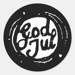 Norwegisch "Frohe Weihnachten" Lino Print Sticker