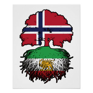 Norwegisch gewachsene iranische Wurzeln Löwe und S Poster