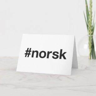 Norwegisch Hashtag Karte