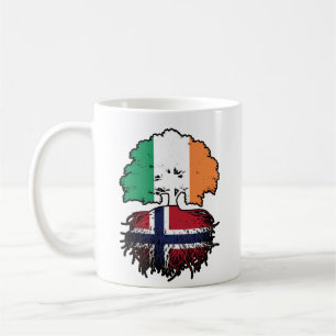 Norwegisch-irische Treuhandflagge Kaffeetasse