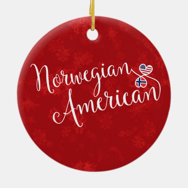 Norwegische amerikanische keramikornament (Hinten)
