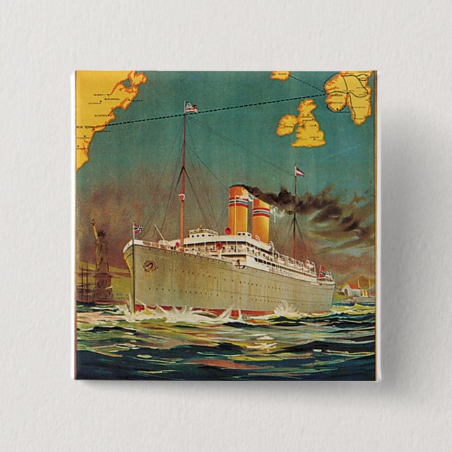 Norwegische amerikanische Linie Button (Vorderseite)