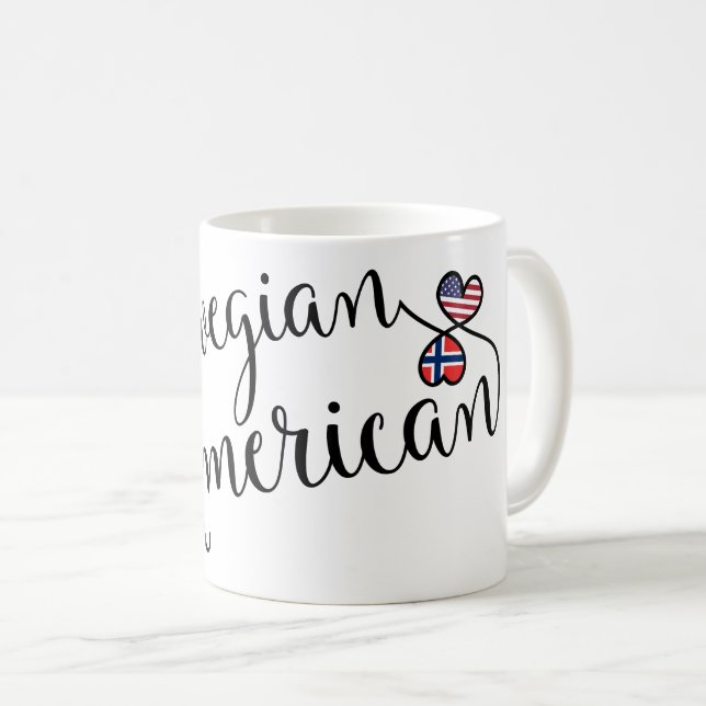 Norwegische amerikanische Tasse für Herzklopfen (VorderseiteRechts)