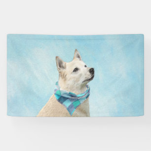 Norwegische Buhund-Malerei - Niedliche Original Hu Banner