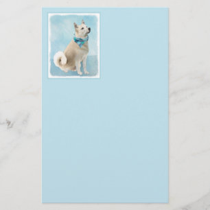 Norwegische Buhund-Malerei - Niedliche Original Hu Briefpapier