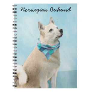 Norwegische Buhund-Malerei - Niedliche Original Hu Notizblock