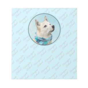 Norwegische Buhund-Malerei - Niedliche Original Hu Notizblock