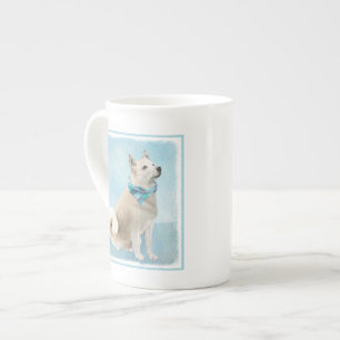 Norwegische Buhund-Malerei - Niedliche Original Hu Prozellantasse