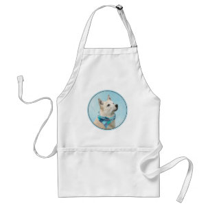 Norwegische Buhund-Malerei - Niedliche Original Hu Schürze