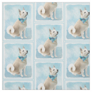 Norwegische Buhund-Malerei - Niedliche Original-Hu Stoff