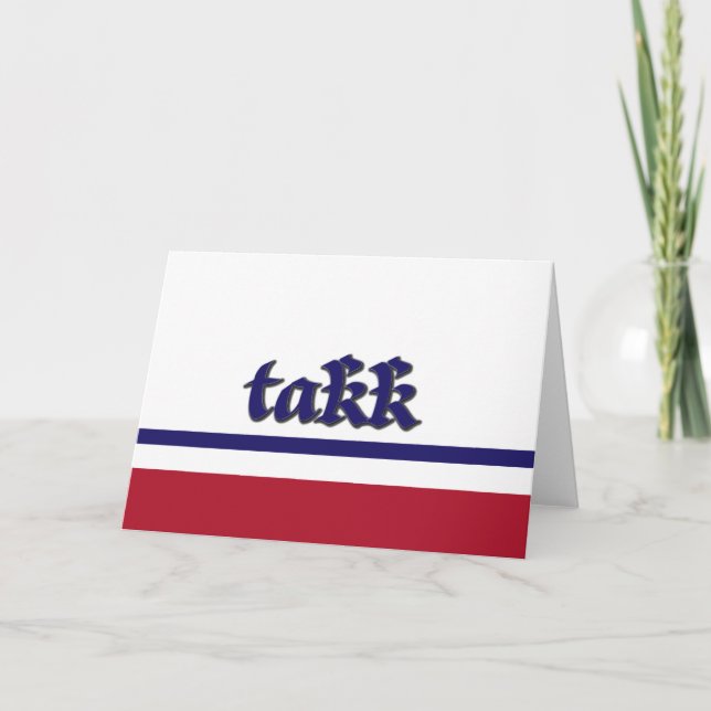 Norwegische Dankeskarte (Vorderseite)