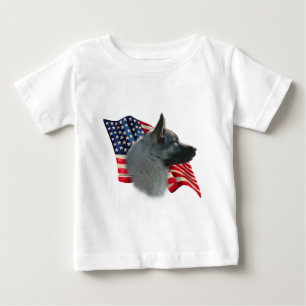 Norwegische Elkhound-Flagge Baby T-shirt