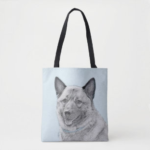 Norwegische Elkhound-Malerei - Original Hundeschic
