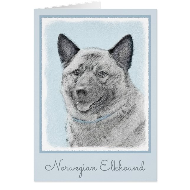 Norwegische Elkhound-Malerei - Original Hundeschic (Vorne)