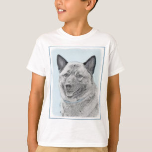 Norwegische Elkhound-Malerei - Original Hundeschic T-Shirt