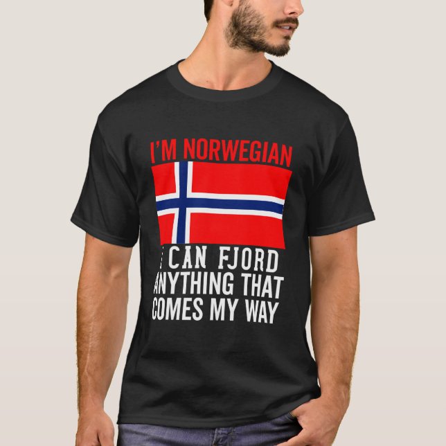 Norwegische Fahne für Männer Frauen Norwegen Skand T-Shirt (Vorderseite)