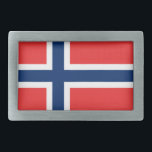 Norwegische Fahne Rechteckige Gürtelschnalle<br><div class="desc">Norwegische Fahne</div>