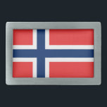 Norwegische Fahne Rechteckige Gürtelschnalle<br><div class="desc">Norwegische Fahne</div>