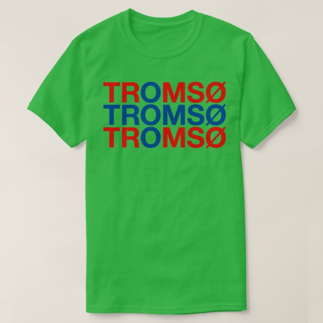 Norwegische Fahne TROMSO T-Shirt (Design vorne)