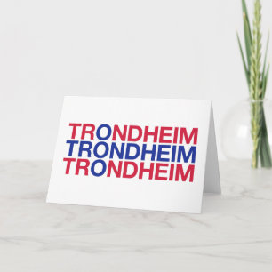 Norwegische Fahne TRONDHEIM Karte