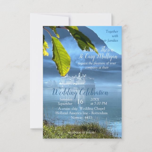 Norwegische Feste auf einer Kreuzfahrt RSVP Karte (Vorderseite)