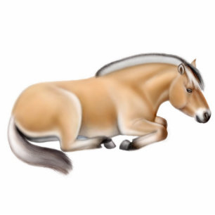 Norwegische Fjord-Pferdeverzierung Fotoskulptur Ornament