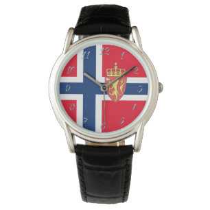Norwegische Flagge Armbanduhr