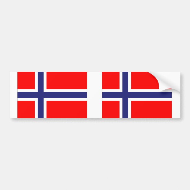 Norwegische Flagge Autoaufkleber (Vorne)