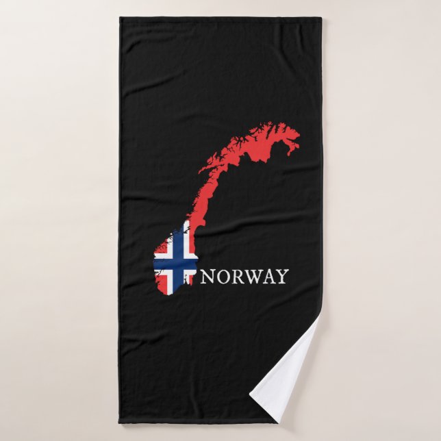 Norwegische Flagge Badehandtuch (Badehandtuch)