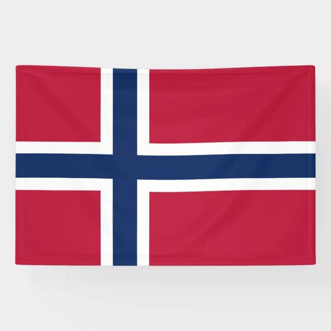 Norwegische Flagge Banner (Horizontal)