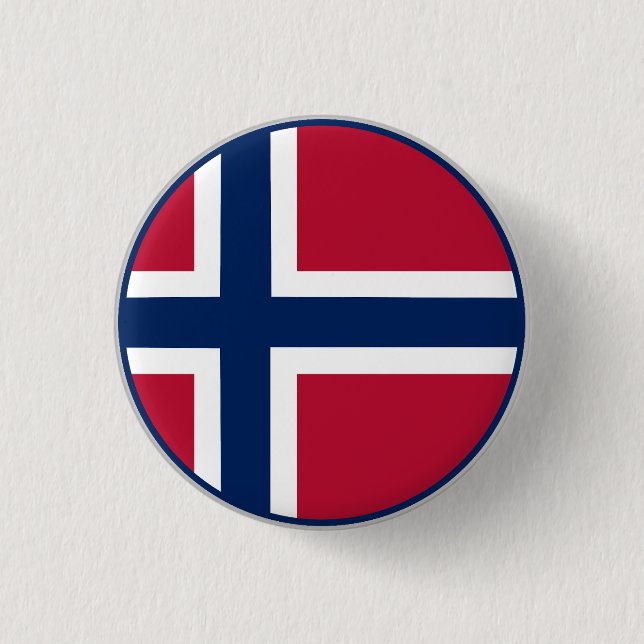 Norwegische Flagge Button (Vorderseite)