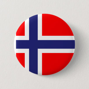 Norwegische Flagge Button