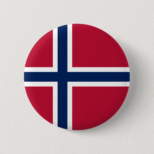 Norwegische Flagge Button (Vorderseite)
