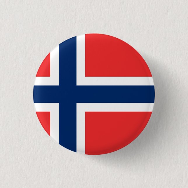 Norwegische Flagge Button (Vorderseite)