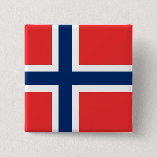 Norwegische Flagge Button (Vorderseite)