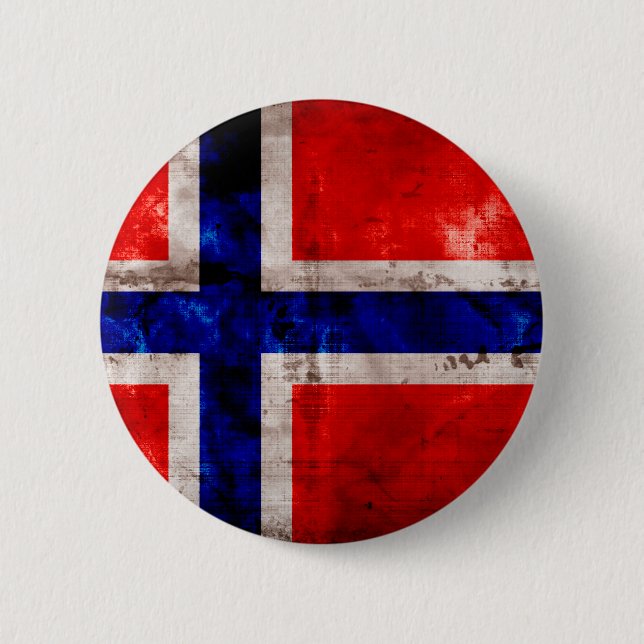 Norwegische Flagge Button (Vorderseite)