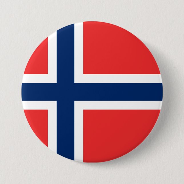 Norwegische Flagge Button (Vorderseite)