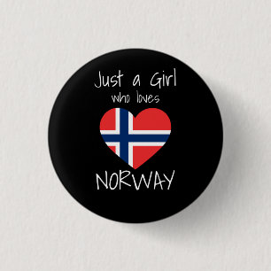 Norwegische Flagge Button