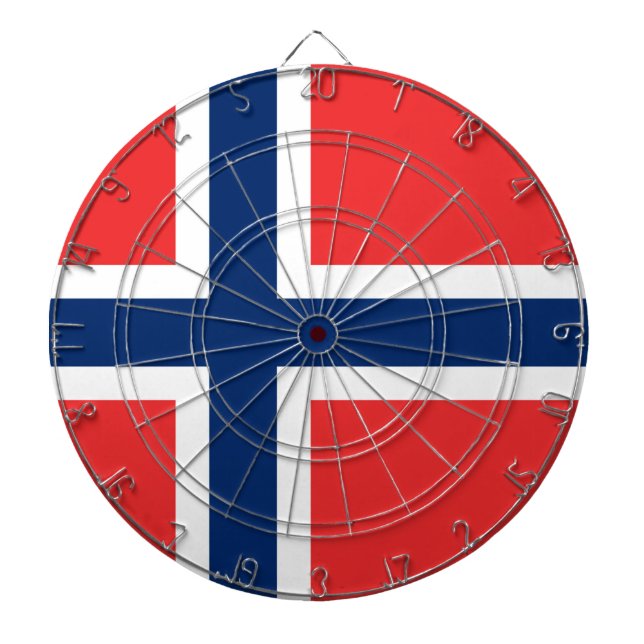 Norwegische Flagge Dartscheibe (vorne)