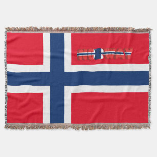 Norwegische Flagge Decke