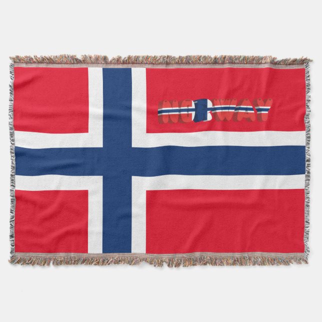 Norwegische Flagge Decke (Vorderseite)