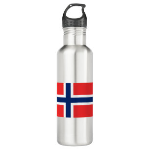 Norwegische Flagge Edelstahlflasche